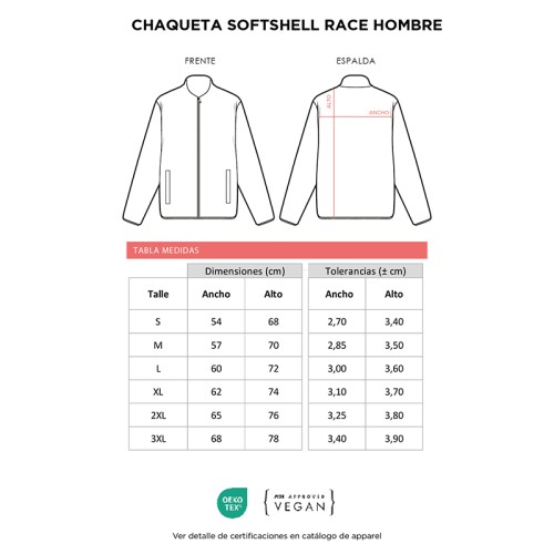 Chaqueta Softshell Race Hombre