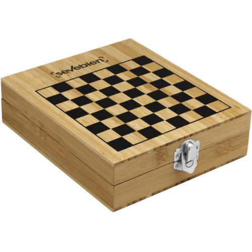 Set de vino con juego de ajedrez 