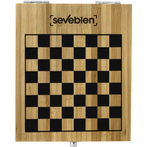 Set de vino con juego de ajedrez 