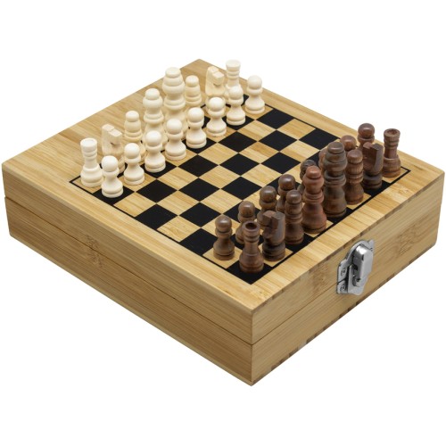 Set de vino con juego de ajedrez 