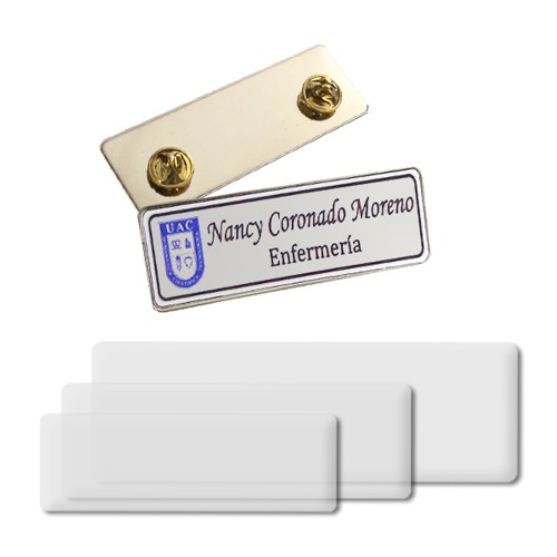 Piocha Placa con Broche + Domo