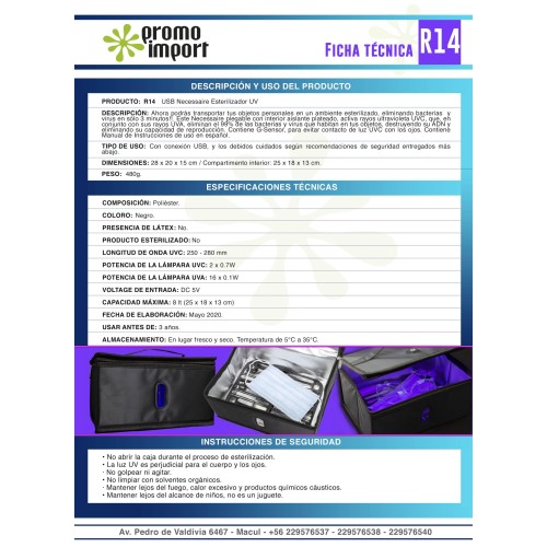 USB Necessaire Esterilizador UV