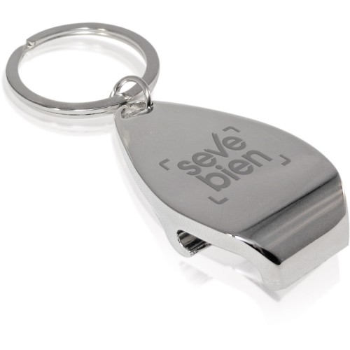 LLAVERO METÁLICO CON ABREBOTELLAS