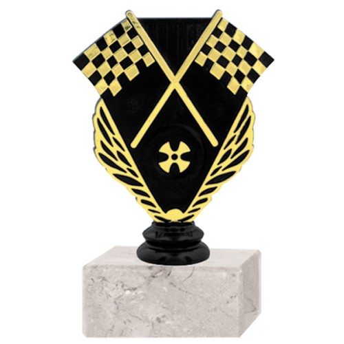 Trofeo plástico Banderas a Cuadros RP-8180