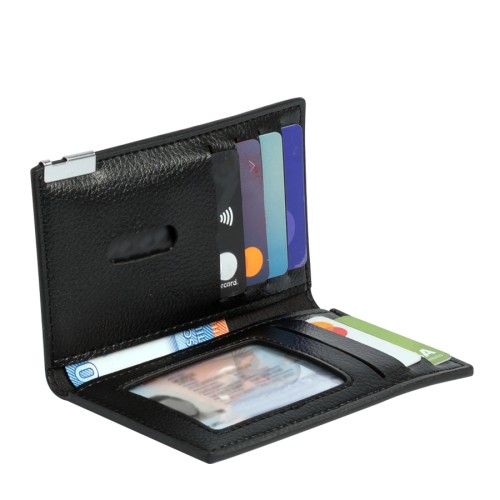 Porta-Tarjetas vertical de Eco-Cuero 