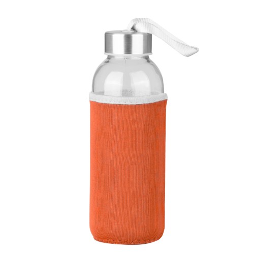 Botella de Vidrio Silica con funda de Neopreno 440cc