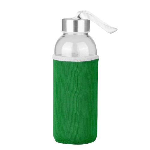 Botella de Vidrio Silica con funda de Neopreno 440cc