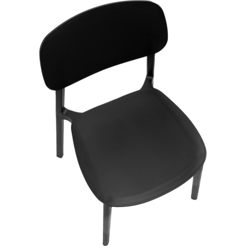 Silla apilable de plástico rígido 