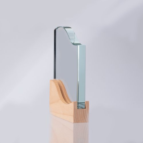 Trofeo Galvano de Madera y Cristal 