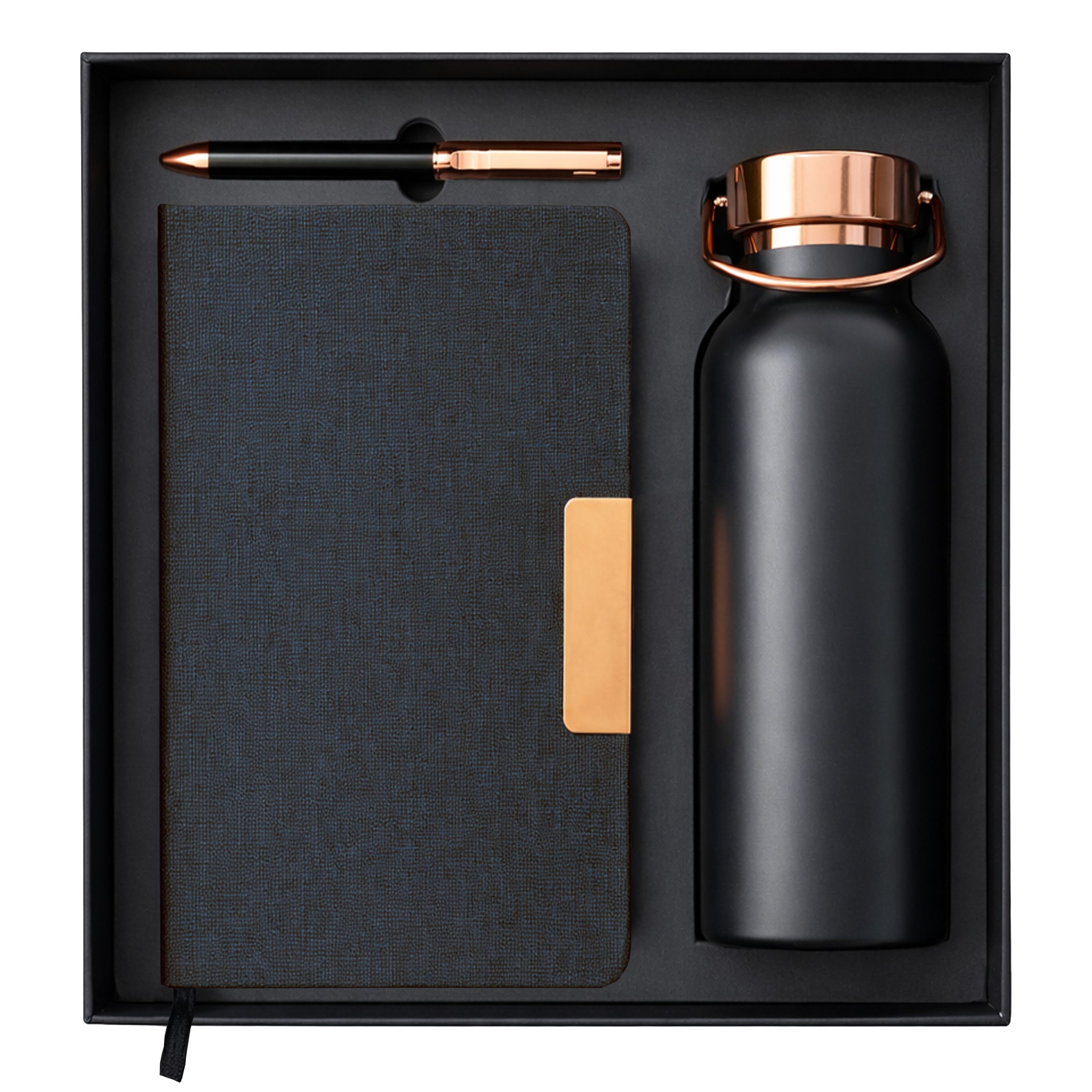 Set Regalo Premiun Mod. M94 Botella Termica + Bolígrafo + Libreta 